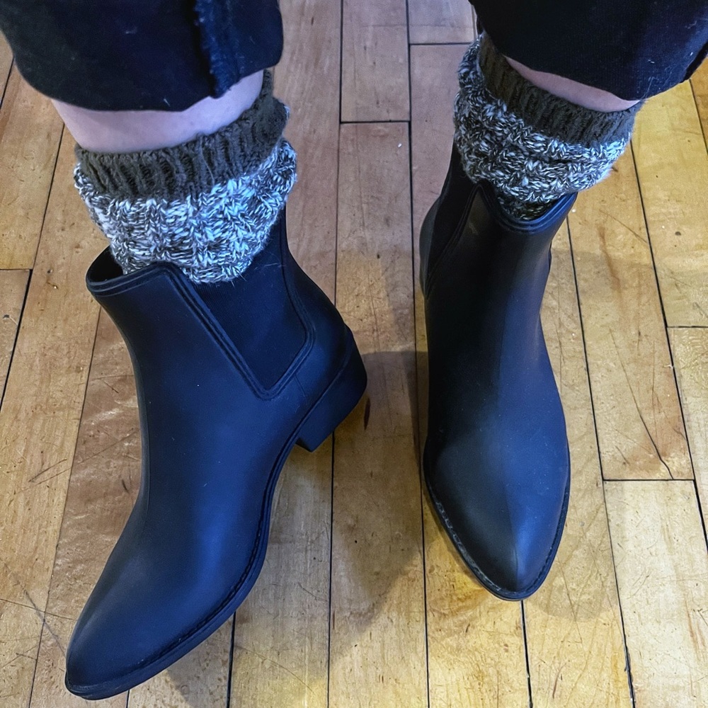 Black Chelsea Rain Boots